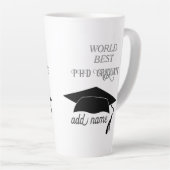 博士号取得お祝い カフェラテマグ (右アングル)