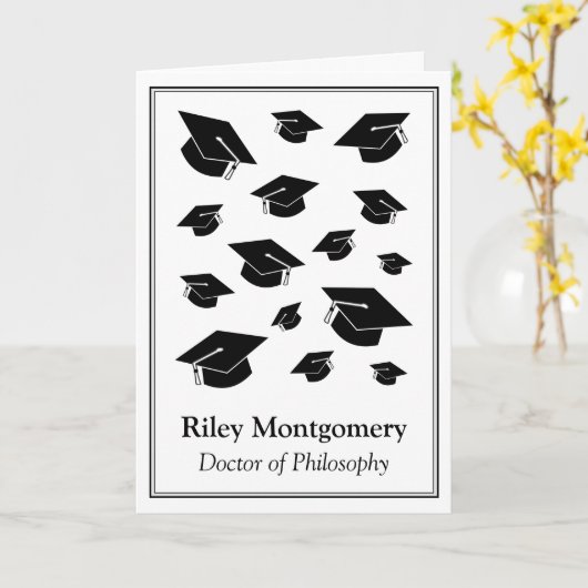 博士号取得カード カード (黄色い花)