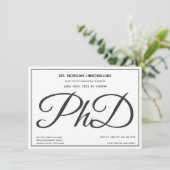 博士号白黒卒業パーティー 招待状 (スタンド正面)