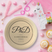博士号金ゴールドブラック卒業パーティー ペーパープレート (パーティー)