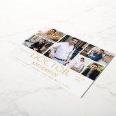 博士号6のフォト卒業票の発表 箔招待状 (回転した状態)