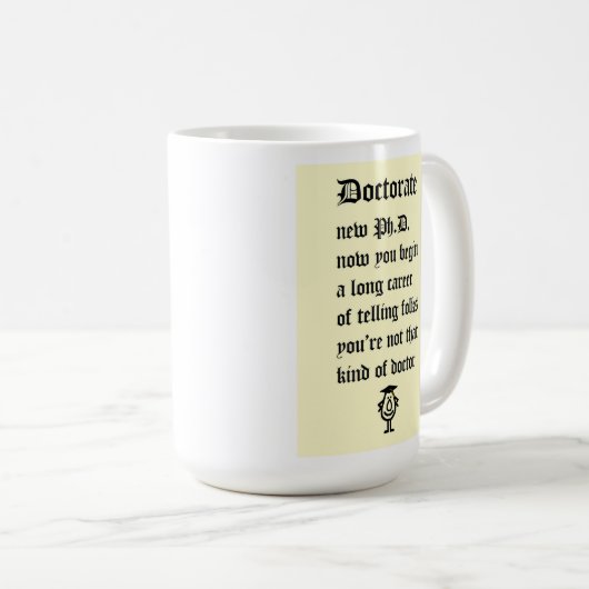 博士号-新しいPh.D.のための詩 コーヒーマグカップ (正面右)