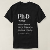博士号PHD学生定義Docquorate学位の卒業生 Tシャツ (デザイン正面)
