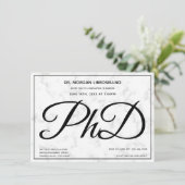 博士学位 マーブル 卒業パーティー招待状 招待状 (スタンド正面)