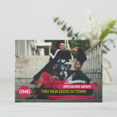 博士後期博士号別テレビニュース卒業パーティー 招待状 (スタンド正面)