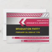 博士後期博士号別テレビニュース卒業パーティー 招待状 (裏面)