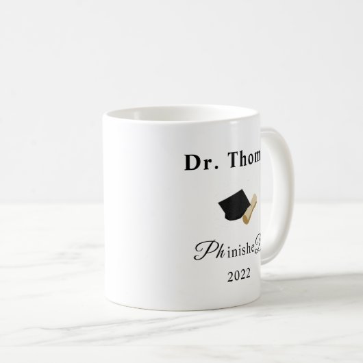 博士後期博士後期博士卒業授与おもしろい品 コーヒーマグカップ (正面右)