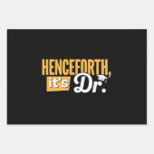 博士後期博士後期博士号 ラッピングペーパーシート (正面)