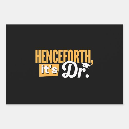 博士後期博士後期博士号 ラッピングペーパーシート (正面)