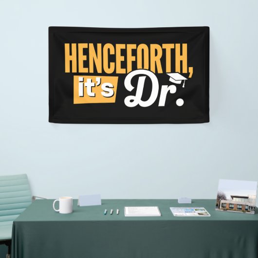 博士後期博士後期博士号 横断幕 (トレードショー)