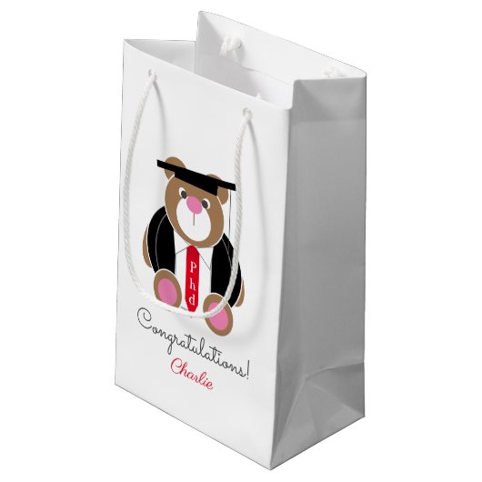 博士後期博士慶喜のクマ スモールペーパーバッグ (裏面アングル)