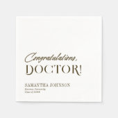 博士後期課程おめでとうございますホワイト スタンダードカクテルナプキン (正面)