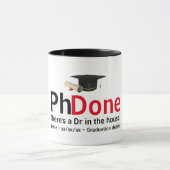 博士後期課程おめでとう博士博士の家 マグカップ (中央)