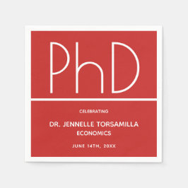 博士後期課程の卒業パーティー スタンダードカクテルナプキン