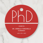 博士後期課程の卒業パーティー フェイバータグ (正面)