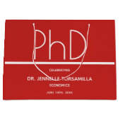 博士後期課程の卒業パーティー ラージペーパーバッグ (正面)