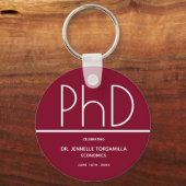 博士後期課程の卒業パーティーBurgundy好意 キーホルダー (正面)