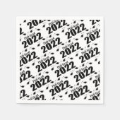 博士後期課程の卒業式キャップと卒業証書(黒) スタンダードカクテルナプキン (正面)