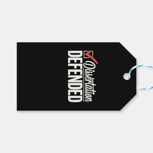 博士後期課程の卒業生を弁護 ギフトタグ (正面(横))