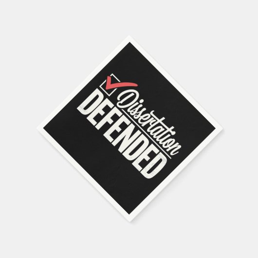 博士後期課程の卒業生を弁護 スタンダードカクテルナプキン (角)