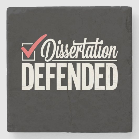 博士後期課程の卒業生を弁護 ストーンコースター (正面)