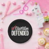 博士後期課程の卒業生を弁護 ペーパープレート (パーティー)