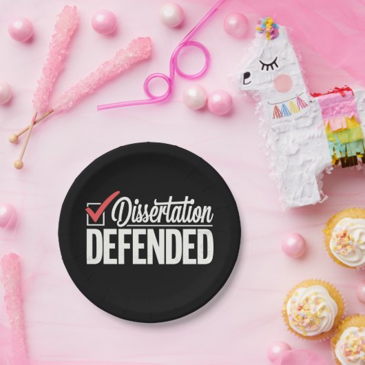 博士後期課程の卒業生を弁護 ペーパープレート (パーティー)