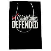 博士後期課程の卒業生を弁護 ミディアムペーパーバッグ (正面)