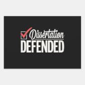 博士後期課程の卒業生を弁護 ラッピングペーパーシート (正面)