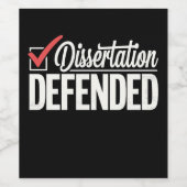 博士後期課程の卒業生を弁護 ワインラベル (シングルラベル)