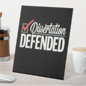 博士後期課程の卒業生を弁護 台座サイン (インサイチュ)