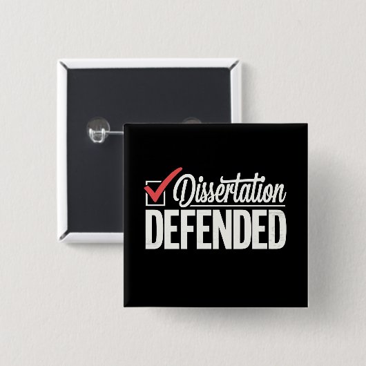 博士後期課程の卒業生を弁護 缶バッジ (正面&裏面)