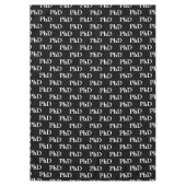 博士後期課程の卒業生ブラック テーブルクロス (正面)