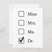 博士後期課程の卒業用ポストカード 案内ポストカード (正面/裏面)