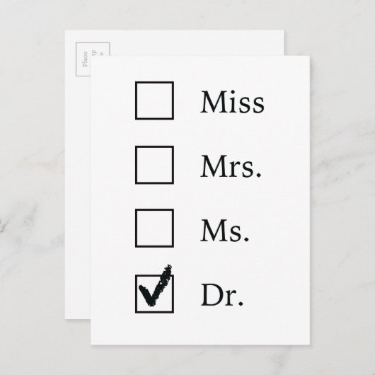 博士後期課程の卒業用ポストカード 案内ポストカード (正面/裏面)