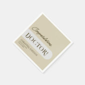 博士後期課程の卒業記念写真 スタンダードカクテルナプキン (角)