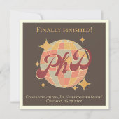 博士後期課程の卒業論文の防衛祝いカード (正面)