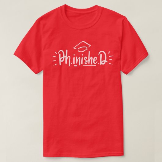 博士後期課程の博士号取得 Tシャツ (デザイン正面)