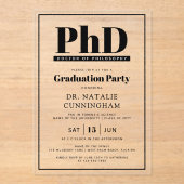 博士後期課程の博士後期課程 アクリル招待状 (正面)