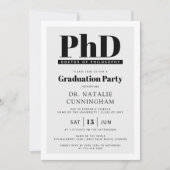 博士後期課程の博士後期課程 招待状 (正面)