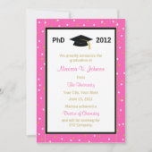 博士後期課程の発表ピンク紙吹雪 案内状 (正面)