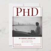 博士後期課程フォトブルゴーニュ卒業式パーティー 招待状 (正面)