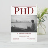 博士後期課程フォトブルゴーニュ卒業式パーティー 招待状 (スタンド正面)