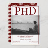 博士後期課程フォトブルゴーニュ卒業式パーティー 招待状 (正面/裏面)