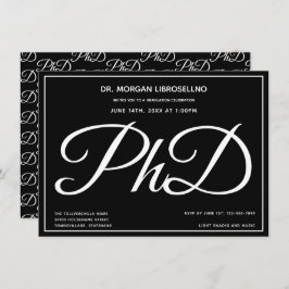 博士後期課程ブラック卒業パーティー 招待状