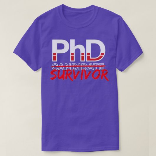博士後期課程卒業生PHD博士後期課程 Tシャツ (デザイン正面)