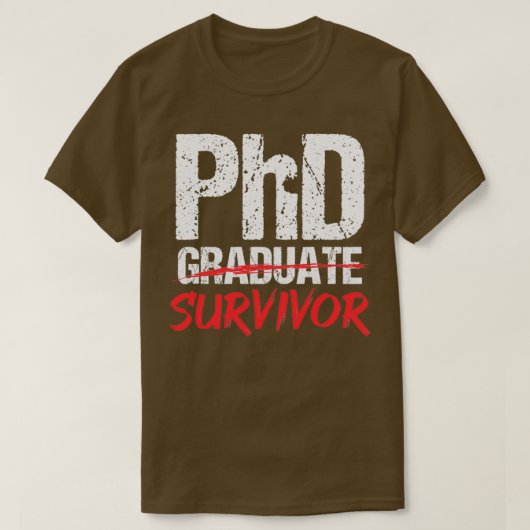博士後期課程卒業生phd 1 tシャツ (デザイン正面)