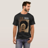 博士後期課程博士候補生ブラックアフロ Tシャツ (正面フル)