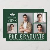 博士後期課程5フォトグリーン卒業パーティー 招待状 (正面/裏面)