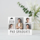 博士後期課程5写真博士号卒業 案内ポストカード (スタンド正面)